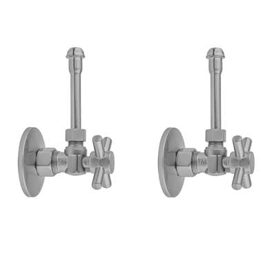 Jaclo Quarter Turn Angle Pattern 5/8'' O.D. Compression (Fits 1/2'' Copper) x 3/8'' O.D. Faucet S...