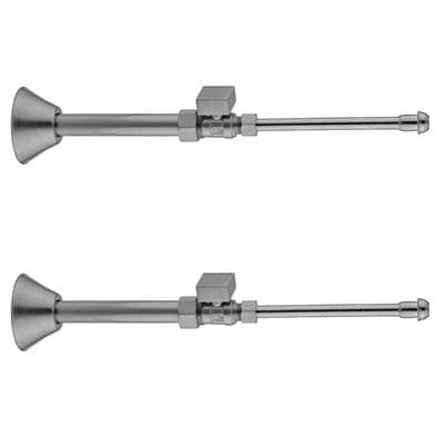 Jaclo Quarter Turn Straight Pattern 5/8'' O.D. Compression (Fits 1/2'' Copper) x 3/8'' O.D. Fauce...