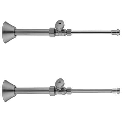 Jaclo Quarter Turn Straight Pattern 5/8'' O.D. Compression (Fits 1/2'' Copper) x 3/8'' O.D. Fauce...