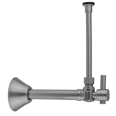 Quarter Turn Angle Pattern 1/2'' Copper (Sweat Fit) x 3/8'' O.D. Toilet Supply Kit with Contempo Lever Handle, 20'' Supply Tube, Escutcheon