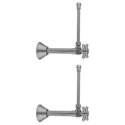 Jaclo Quarter Turn Angle Pattern 1/2'' Copper (Sweat Fit) x 3/8'' O.D. Faucet Supply Kit with Con...