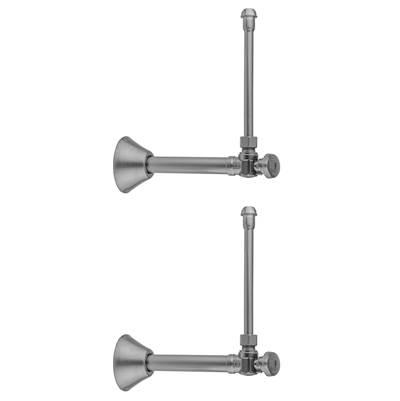 Jaclo Quarter Turn Angle Pattern 1/2'' Copper (Sweat Fit) x 3/8'' O.D. Faucet Supply Kit with Ova...