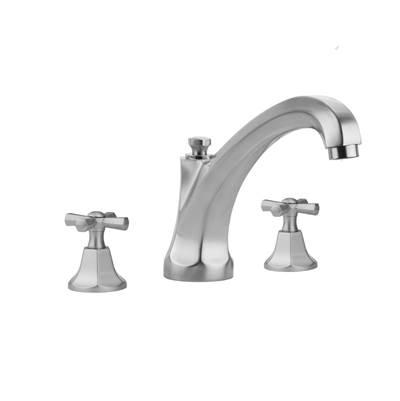 Astor Roman Tub Set with High Spout and Hex Cross Handles by Jaclo