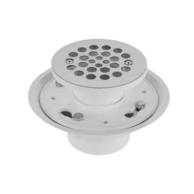 Jaclo 2'' or 3'' PVC Complete Round Shower Drain - Antique Brass