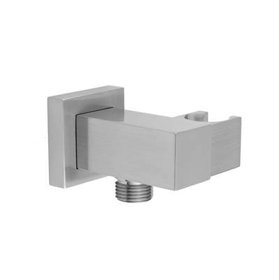 Jaclo Cubix Water Supply Elbow with Adjustable Handshower Holder - Antique Brass
