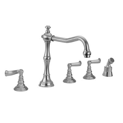 Jaclo Roaring 20's Roman Tub Set with Ribbon Lever Handles and Angled Handshower - Oil Rubbed Bronze