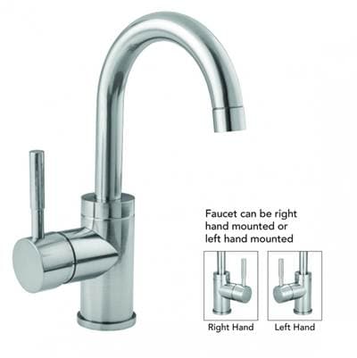 Jaclo Uptown Contempo Single Hole Faucet with Push Top Drain - Satin Cooper by Jaclo