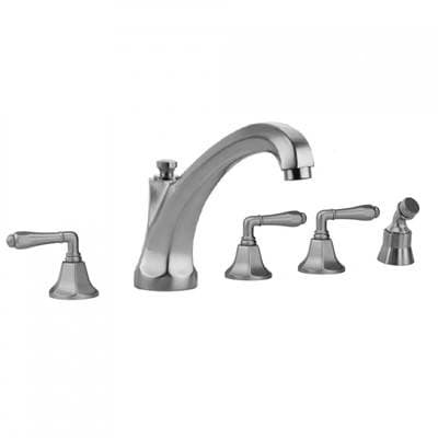 Jaclo Astor Roman Tub Set with High Spout and Smooth Lever Handles and Angled Handshower Mount -... by Jaclo