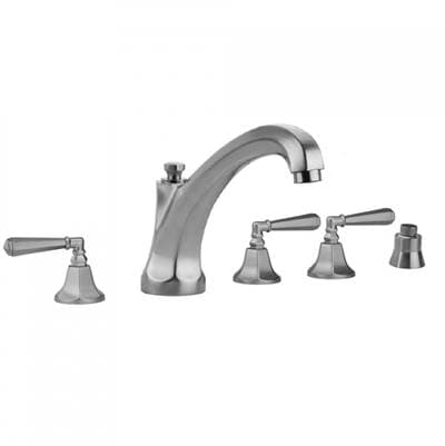 Jaclo Astor Roman Tub Set with High Spout and Hex Lever Handles and Straight Handshower Mount - A...