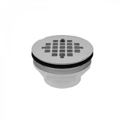 Jaclo 2'' PVC Complete Shower Drain with Snap in Drain Plate (rubber Seal) - Antique Brass by Jaclo