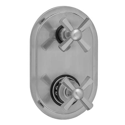 Jaclo Oval Plate with Hex Cross Thermostatic Valve with Hex Cross Built-in 2-Way or 3-Way...