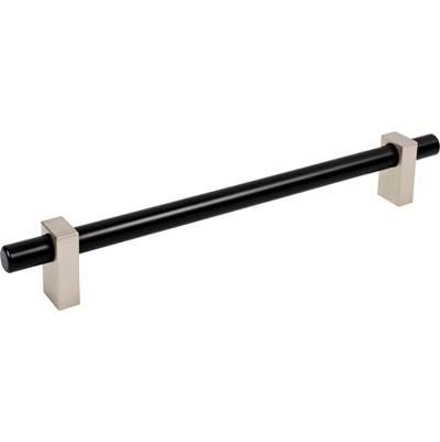 12'' Center-to-Center Matte Black with Satin Nickel Larkin Appliance Pull by Jeffrey Alexander