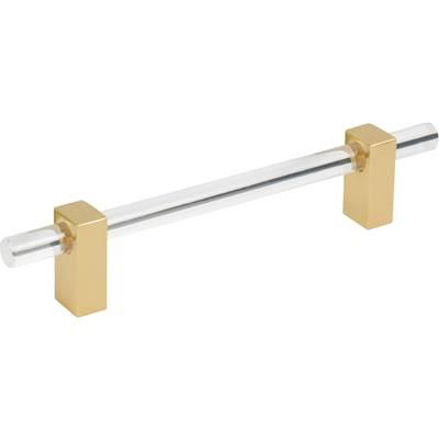 128 mm Center-to-Center Brushed Gold Spencer Cabinet Bar Pull