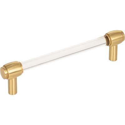 128 mm Center-to-Center Brushed Gold Carmen Cabinet Bar Pull by Jeffrey Alexander