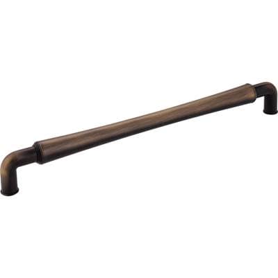 Jeffrey Alexander 12'' Center-to-center Antique Brushed Satin Brass Barrel Bremen 2 Appliance...