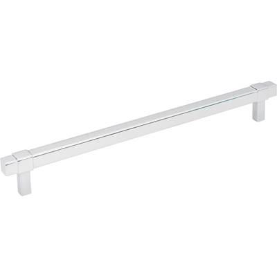 224 mm Center-to-Center Polished Chrome Square Zane Cabinet Pull