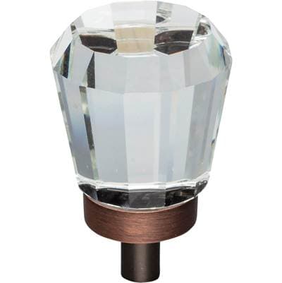 Jeffrey Alexander 1'' Overall Length Brushed Oil Rubbed Bronze Faceted Glass Harlow Cabinet Knob... by Jeffrey Alexander