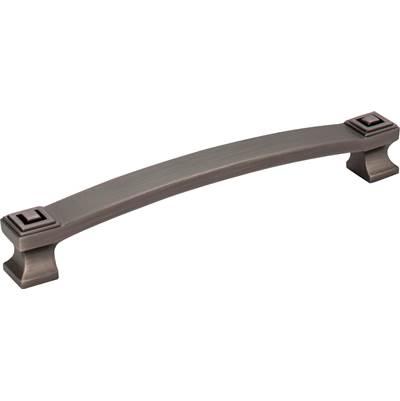 160 mm Center-to-Center Brushed Pewter Square Delmar Cabinet Pull by Jeffrey Alexander