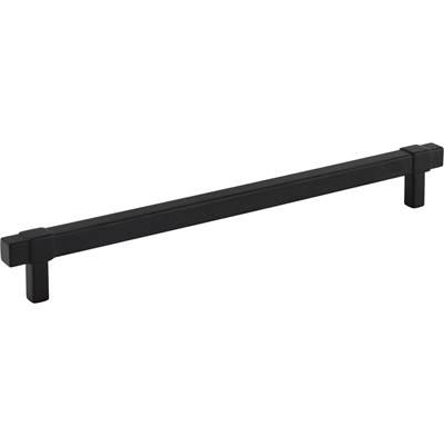 224 mm Center-to-Center Matte Black Square Zane Cabinet Pull by Jeffrey Alexander