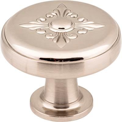 1-3/8'' Diameter Satin Nickel Baroque Lafayette Cabinet Knob