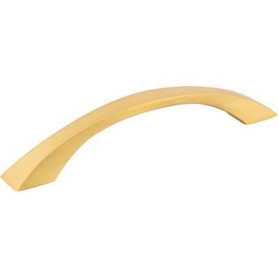 128 mm Center-to-Center Brushed Gold Flared Philip Cabinet Pull by Jeffrey Alexander