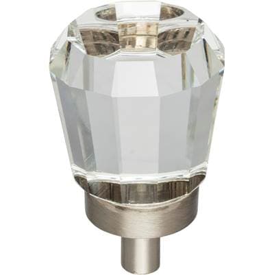 Jeffrey Alexander 1'' Overall Length Satin Nickel Faceted Glass Harlow Cabinet Knob by Jeffrey Alexander