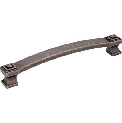 160 mm Center-to-Center Distressed Pewter Square Delmar Cabinet Pull by Jeffrey Alexander