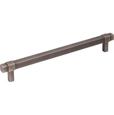 192 mm Center-to-Center Brushed Pewter Square Zane Cabinet Pull by Jeffrey Alexander