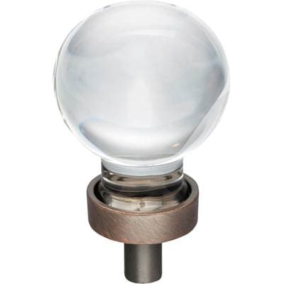 Jeffrey Alexander 1-1/16'' Diameter Brushed Oil Rubbed Bronze Sphere Glass Harlow Cabinet Knob -... by Jeffrey Alexander