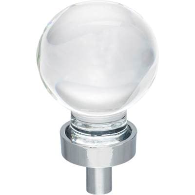 Jeffrey Alexander 1-1/16'' Diameter Polished Chrome Sphere Glass Harlow Cabinet Knob - Polished... by Jeffrey Alexander