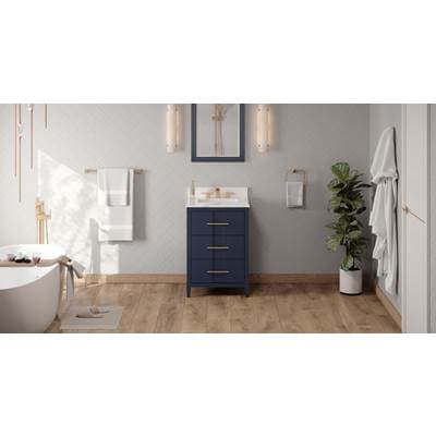 Jeffrey Alexander 24'' Hale Blue Katara Vanity, Calacatta Vienna Quartz Vanity Top, Undermount... by Jeffrey Alexander