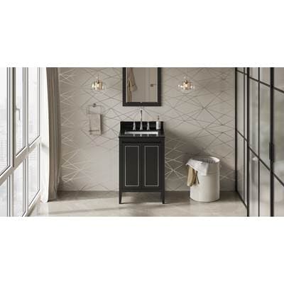 Jeffrey Alexander 24'' Black Percival Vanity, Black Granite Vanity Top, Undermount Rectangle Bowl... by Jeffrey Alexander