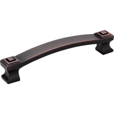 128 mm Center-to-Center Brushed Oil Rubbed Bronze Square Delmar Cabinet Pull by Jeffrey Alexander