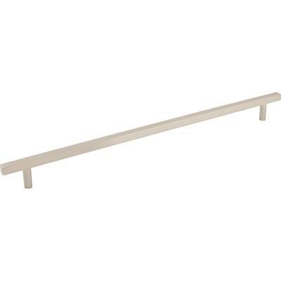 305 mm Center-to-Center Satin Nickel Square Dominique Cabinet Bar Pull by Jeffrey Alexander