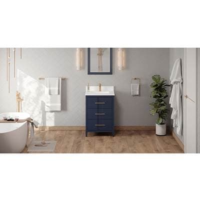 Jeffrey Alexander 24'' Hale Blue Katara Vanity, White Quartz Vanity Top, Undermount Rectangle... by Jeffrey Alexander