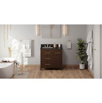 Jeffrey Alexander Katara 36'' Single Bathroom Vanity Set - Dark Walnut