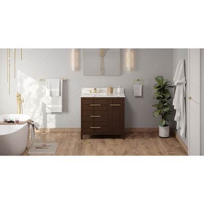 Jeffrey Alexander Katara 36'' Single Bathroom Vanity Set - Dark Walnut