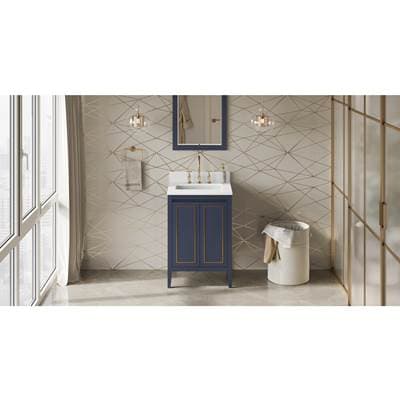 Jeffrey Alexander 24'' Hale Blue Percival Vanity, White Quartz Vanity Top, Undermount Rectangle... by Jeffrey Alexander