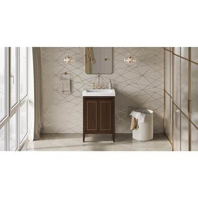Jeffrey Alexander Percival 24'' Single Bathroom Vanity Set - Dark Walnut