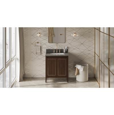 Jeffrey Alexander Percival 30'' Single Bathroom Vanity Set - Dark Walnut