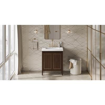 Jeffrey Alexander Percival 30'' Single Bathroom Vanity Set - Dark Walnut