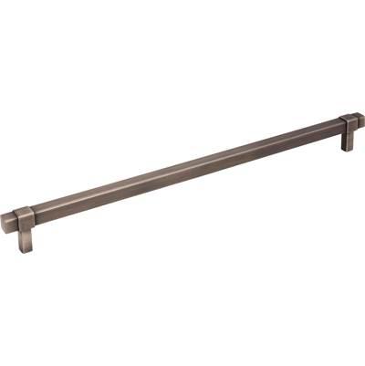 305 mm Center-to-Center Brushed Pewter Square Zane Cabinet Pull