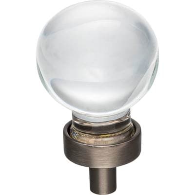 Jeffrey Alexander 1-1/16'' Diameter Brushed Pewter Sphere Glass Harlow Cabinet Knob by Jeffrey Alexander
