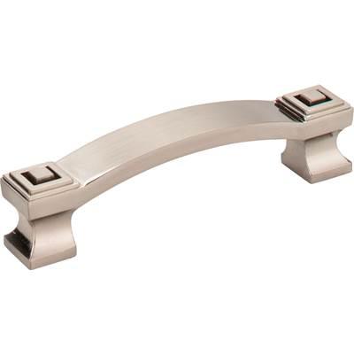 96 mm Center-to-Center Satin Nickel Square Delmar Cabinet Pull by Jeffrey Alexander