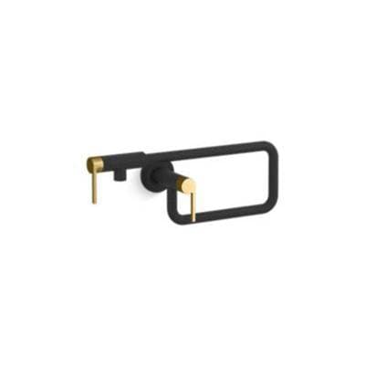 Kallista Juxtapose Wall Mount Pot Filler - Matte Black by Kallista