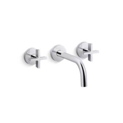 Kallista Onee Wall Mnt Lav W/cross & Short Spout - Polished Chrome by Kallista