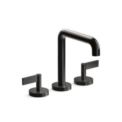 Kallista Onee Dm Bath Set, Tall Spout, Lever - Polished Graphite