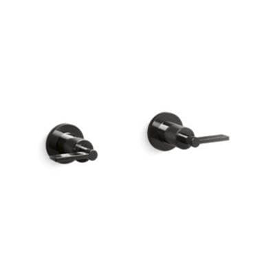 Kallista Onee Wall Mount Bath Set, Lever Handle - Polished Graphite by Kallista