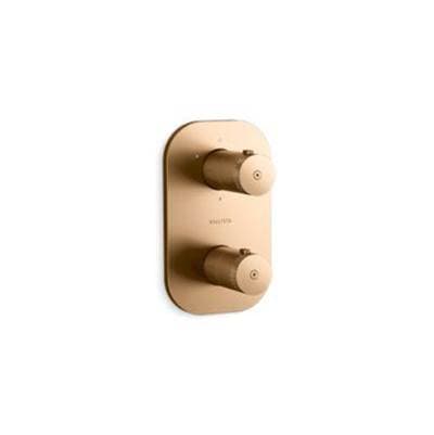 Kallista Ailerone 3-Outlet Stacked Thermo Trim by Kallista