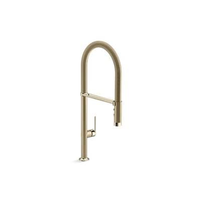 Kallista Juxtapose Semi-pro Faucet with Po Spray - Brushed French Gold by Kallista